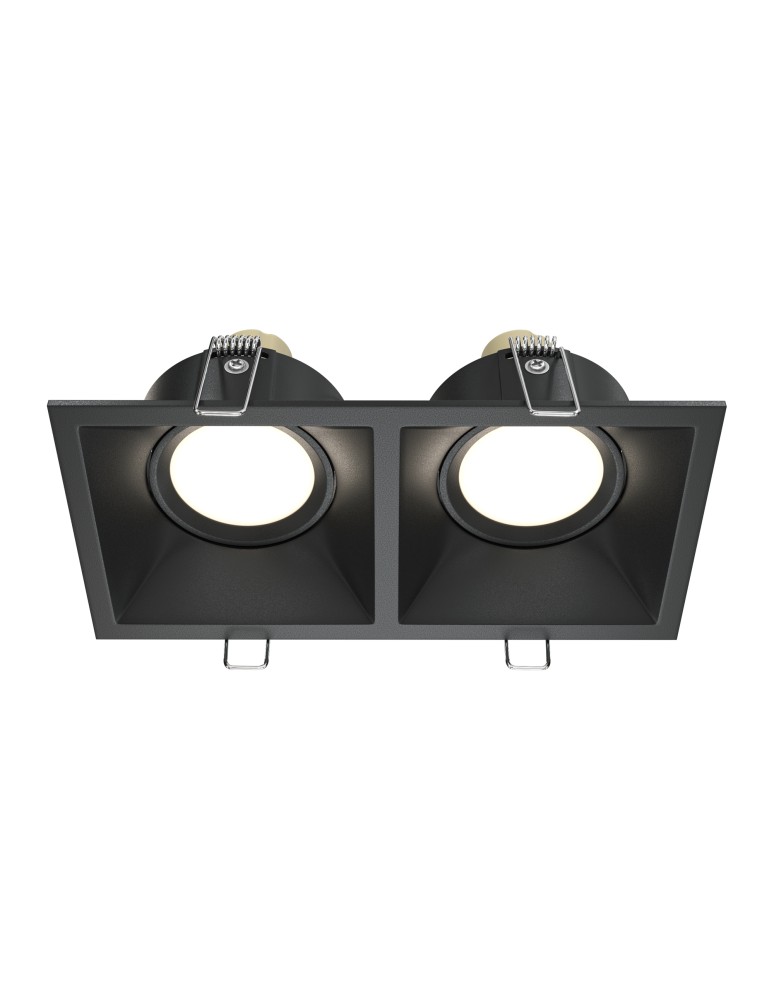 Square flush-mounted lamps - Maytoni Dot Concealed 2xGU10 50W Black DL029-2-02B - product kolory-swiatla.pl 1