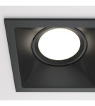 Square flush-mounted lamps - Maytoni Dot Concealed 2xGU10 50W Black DL029-2-02B - product 2