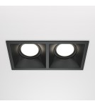 Square flush-mounted lamps - Maytoni Dot Concealed 2xGU10 50W Black DL029-2-02B - product 3