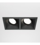 Square flush-mounted lamps - Maytoni Dot Concealed 2xGU10 50W Black DL029-2-02B - product 4