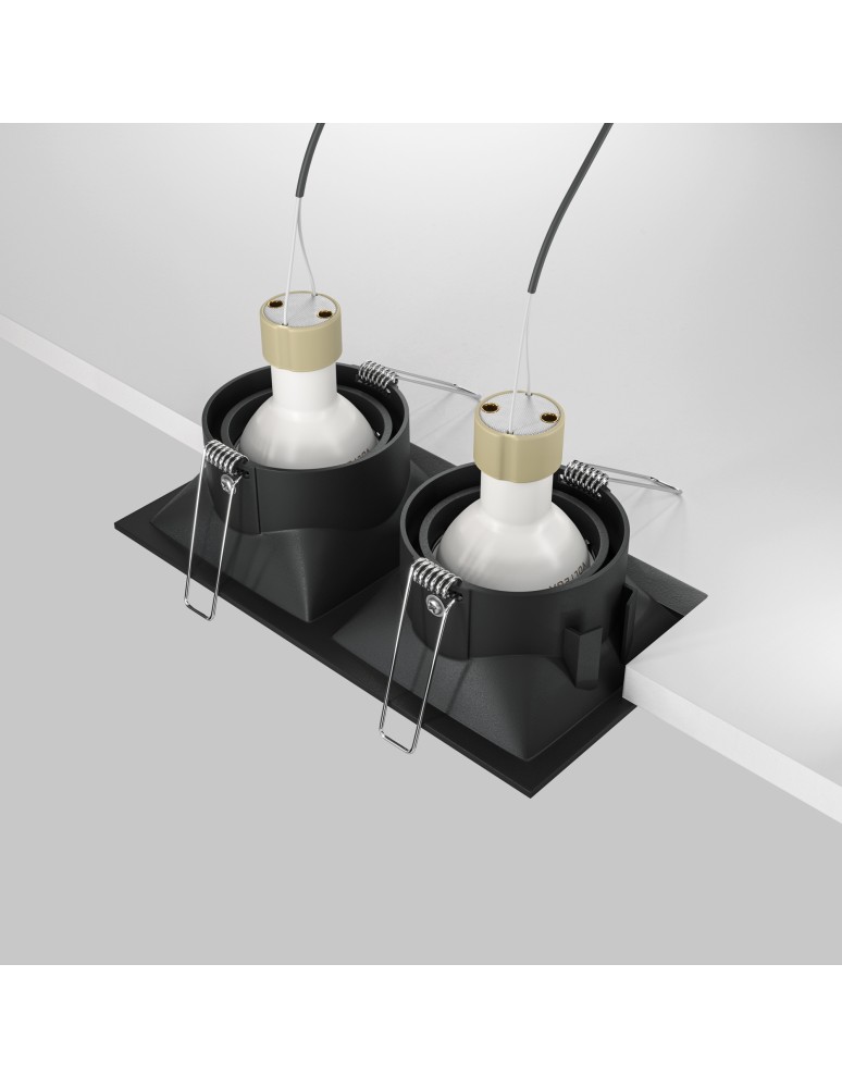Square flush-mounted lamps - Maytoni Dot Concealed 2xGU10 50W Black DL029-2-02B - product kolory-swiatla.pl 5