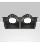 Square flush-mounted lamps - Maytoni Dot Concealed 2xGU10 50W Black DL029-2-02B - product 6