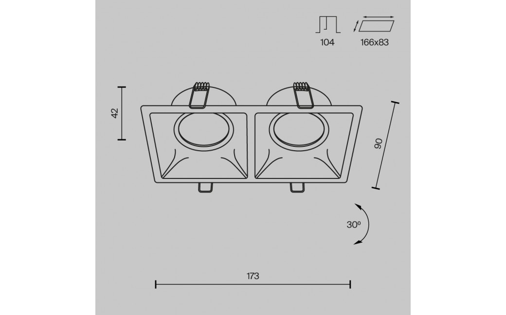 Maytoni Dot Podtynkowa 2xGU10 50W Black DL029-2-02B