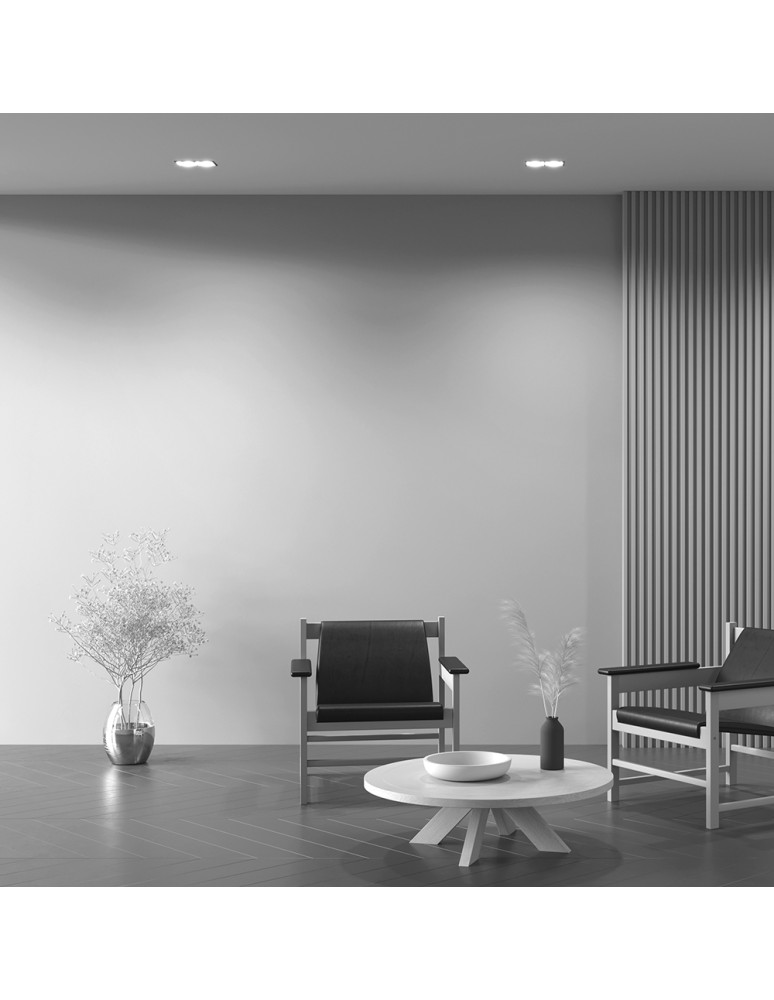 Square flush-mounted lamps - Maytoni Dot Concealed 2xGU10 50W Black DL029-2-02B - product kolory-swiatla.pl 8