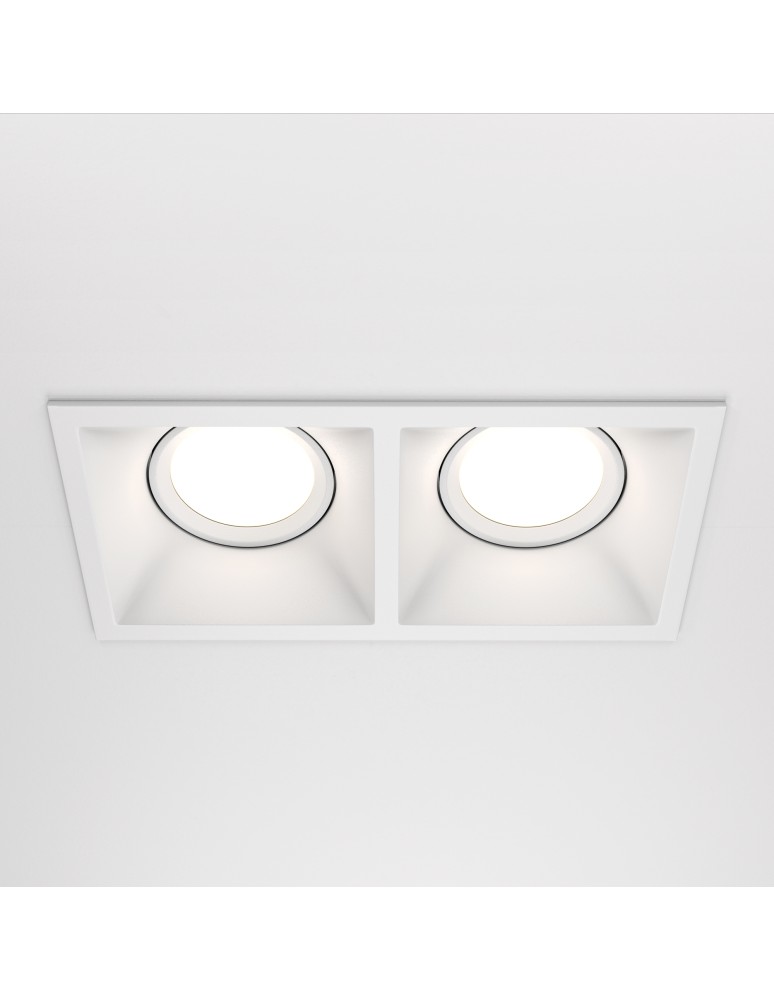Square flush-mounted lamps - Maytoni Dot Concealed 2xGU10 50W White DL029-2-02W - product kolory-swiatla.pl 3