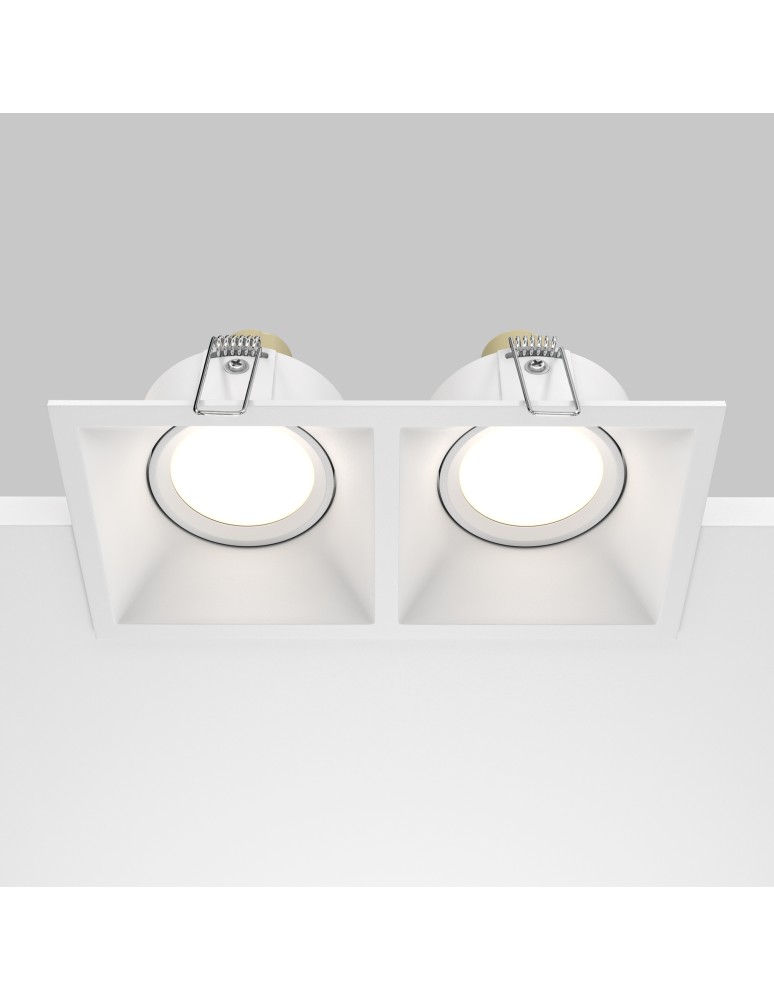 Square flush-mounted lamps - Maytoni Dot Concealed 2xGU10 50W White DL029-2-02W - product kolory-swiatla.pl 6