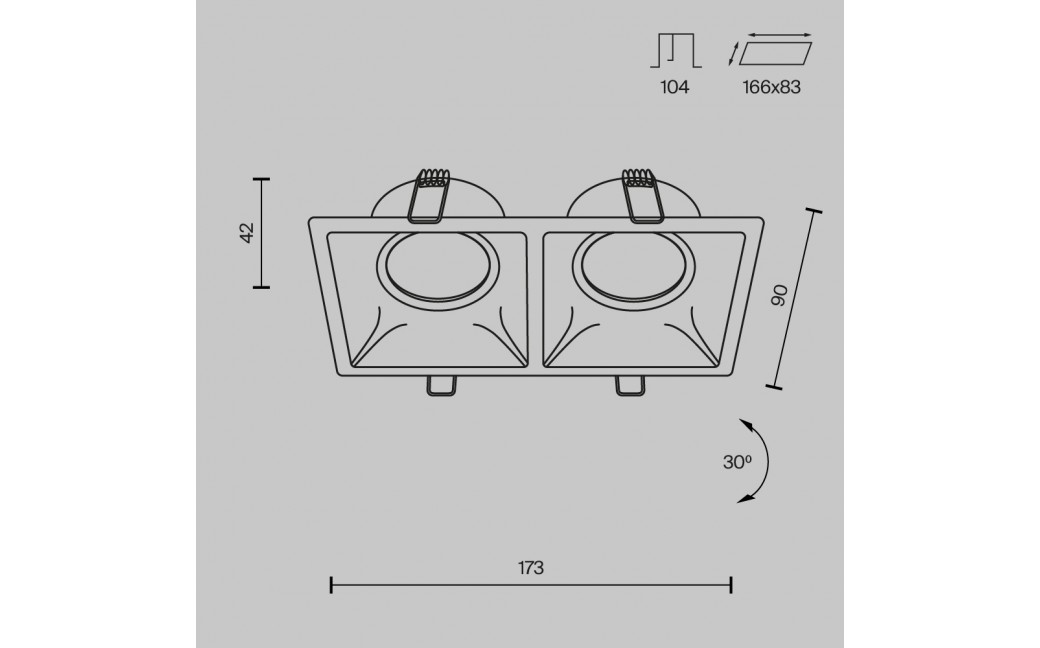 Maytoni Dot Podtynkowa 2xGU10 50W Biały DL029-2-02W