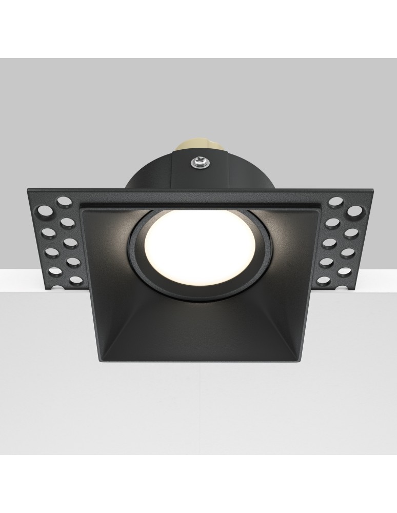 Frameless flush-mounted lamps - trimless - Maytoni Dot Flush-mounted Frameless Spatula 1xGU10 50W Black DL042-01-SQ-B - product kolory-swiatla.pl 6