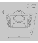 Frameless flush-mounted lamps - trimless - Maytoni Dot Flush-mounted Frameless Spatula 1xGU10 50W Black DL042-01-SQ-B - product 7