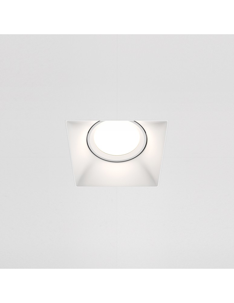 Frameless flush-mounted lamps - trimless - Maytoni Dot Flush-mounted frameless putty 1xGU10 50W White DL042-01-SQ-W - product kolory-swiatla.pl 3