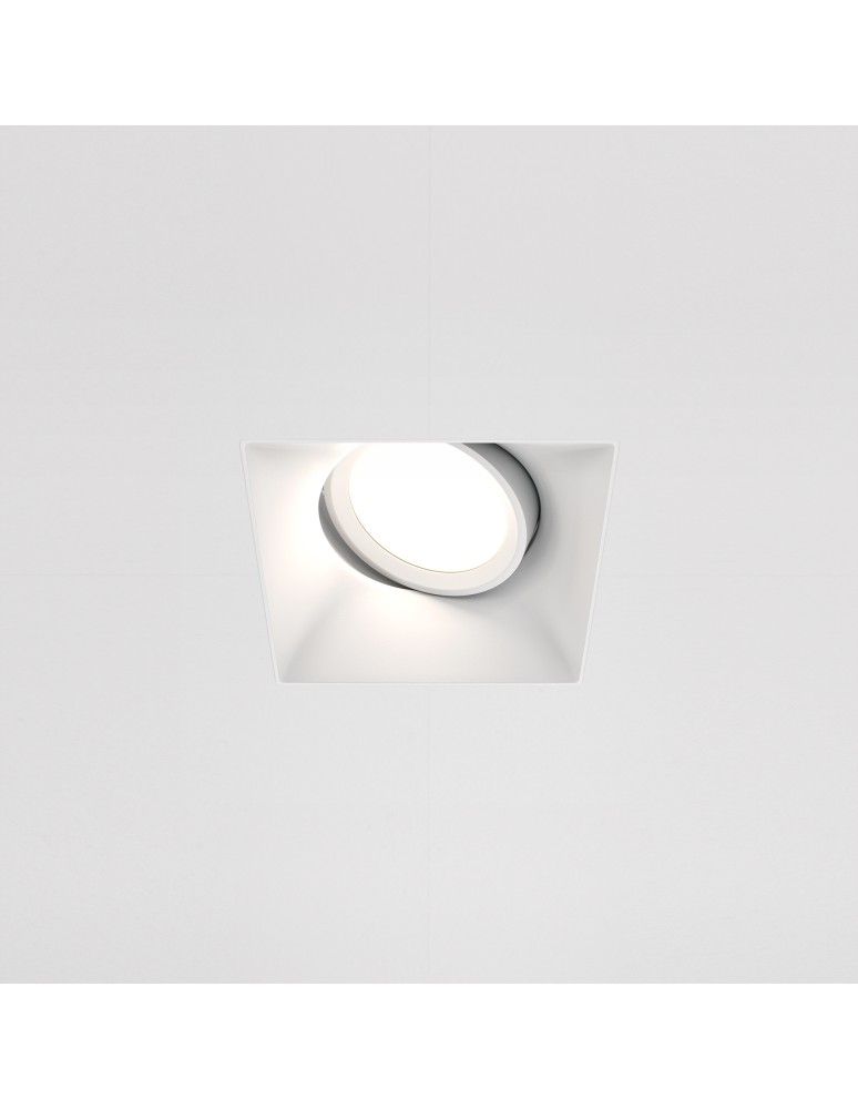 Frameless flush-mounted lamps - trimless - Maytoni Dot Flush-mounted frameless putty 1xGU10 50W White DL042-01-SQ-W - product kolory-swiatla.pl 4