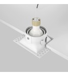 Frameless flush-mounted lamps - trimless - Maytoni Dot Flush-mounted frameless putty 1xGU10 50W White DL042-01-SQ-W - product 5