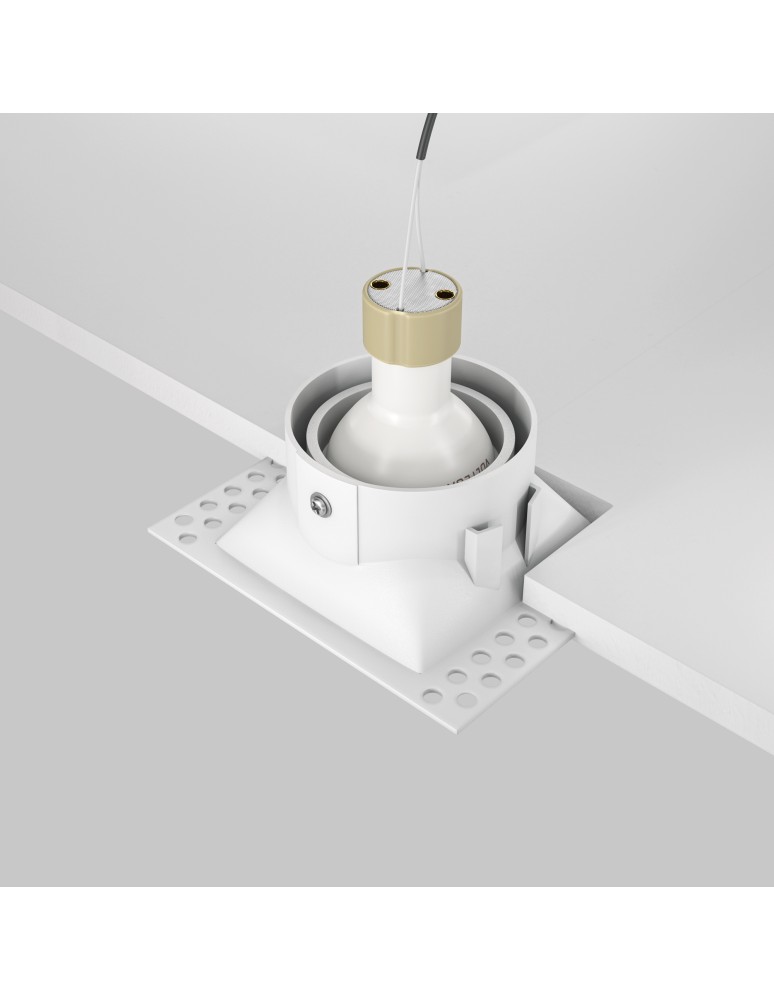 Frameless flush-mounted lamps - trimless - Maytoni Dot Flush-mounted frameless putty 1xGU10 50W White DL042-01-SQ-W - product kolory-swiatla.pl 5