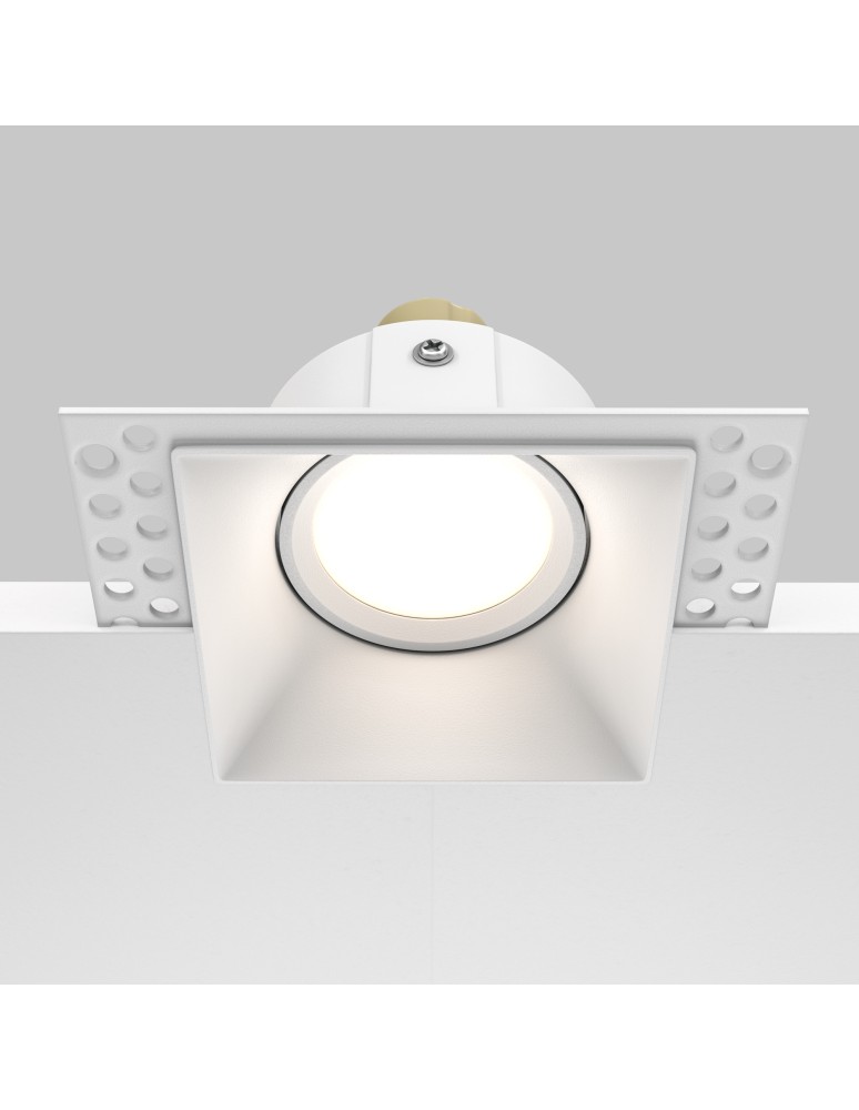 Frameless flush-mounted lamps - trimless - Maytoni Dot Flush-mounted frameless putty 1xGU10 50W White DL042-01-SQ-W - product kolory-swiatla.pl 6