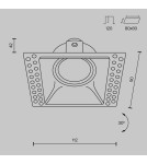 Frameless flush-mounted lamps - trimless - Maytoni Dot Flush-mounted frameless putty 1xGU10 50W White DL042-01-SQ-W - product 7