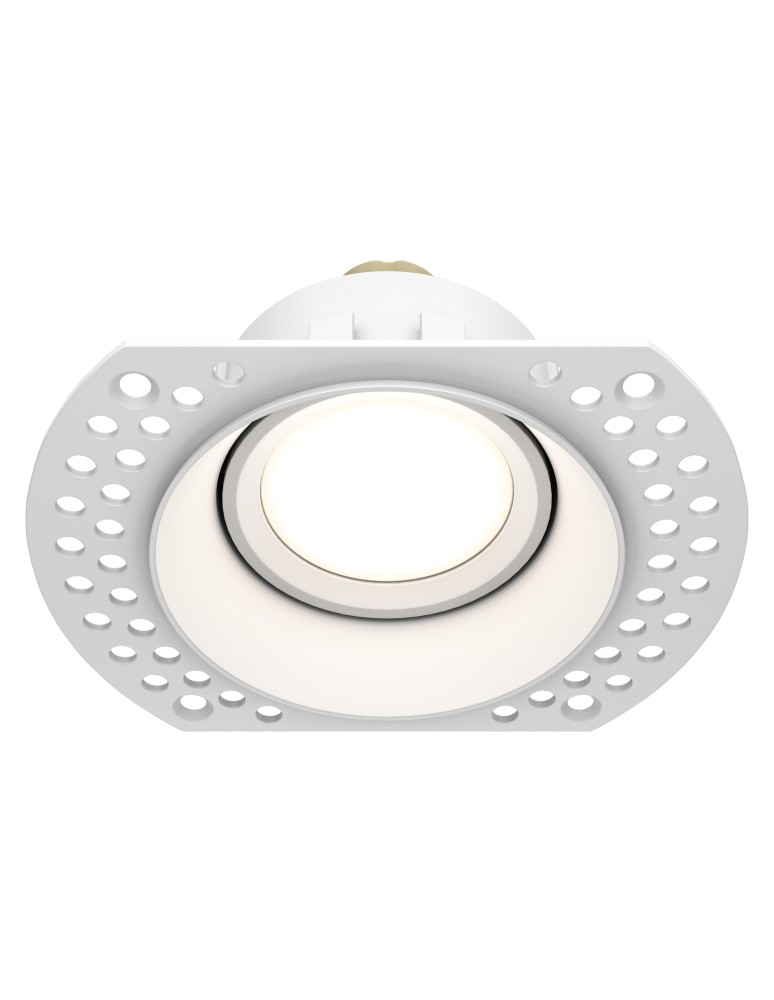 Frameless flush-mounted lamps - trimless - Maytoni Dot Flush-mounted Frameless Spatula 1xGU10 50W White DL042-01-RD-W - product kolory-swiatla.pl 1