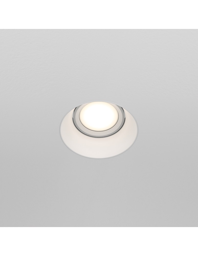 Frameless flush-mounted lamps - trimless - Maytoni Dot Flush-mounted Frameless Spatula 1xGU10 50W White DL042-01-RD-W - product kolory-swiatla.pl 3