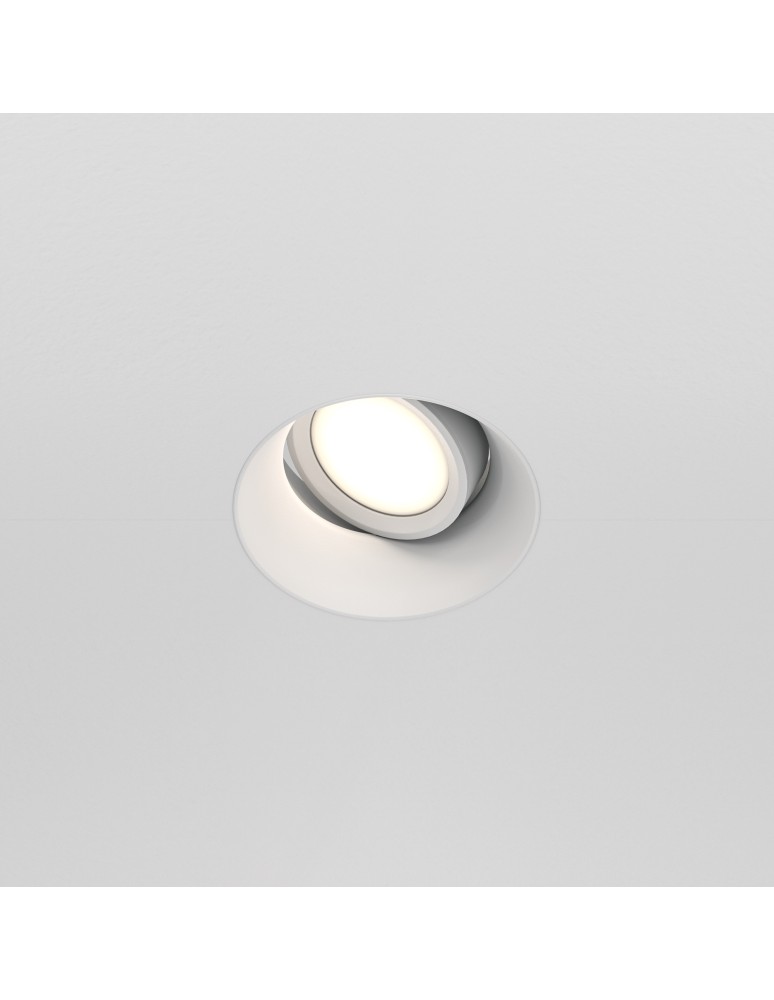 Frameless flush-mounted lamps - trimless - Maytoni Dot Flush-mounted Frameless Spatula 1xGU10 50W White DL042-01-RD-W - product kolory-swiatla.pl 4