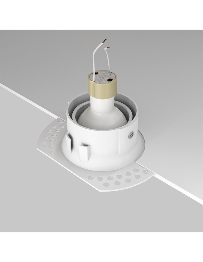 Frameless flush-mounted lamps - trimless - Maytoni Dot Flush-mounted Frameless Spatula 1xGU10 50W White DL042-01-RD-W - product kolory-swiatla.pl 5