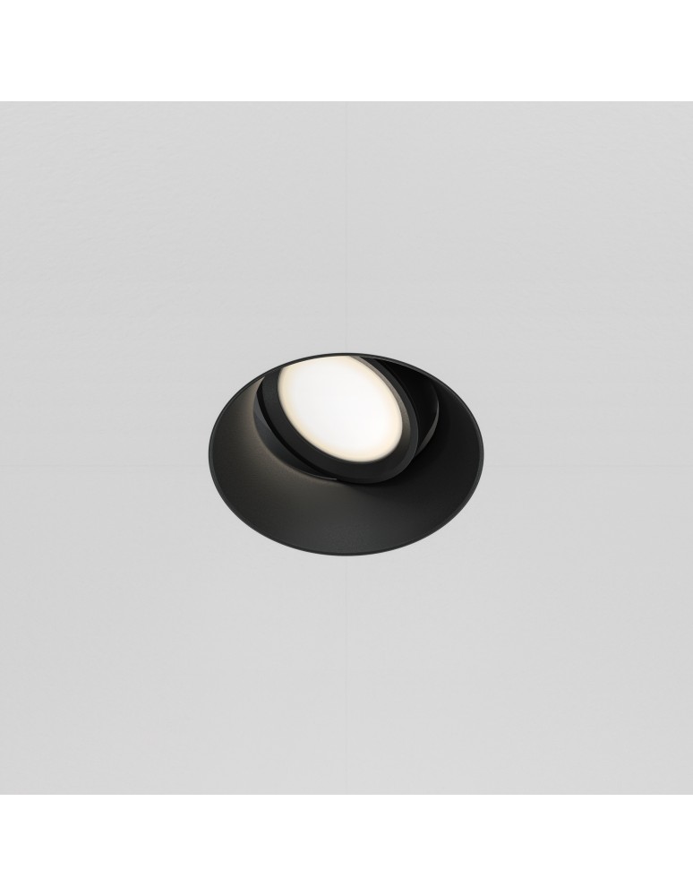 Frameless flush-mounted lamps - trimless - Maytoni Dot Flush-mounted Frameless Spatula 1xGU10 50W Black DL042-01-RD-B - product kolory-swiatla.pl 2
