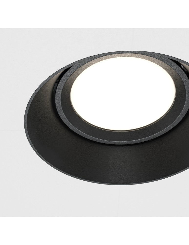 Frameless flush-mounted lamps - trimless - Maytoni Dot Flush-mounted Frameless Spatula 1xGU10 50W Black DL042-01-RD-B - product kolory-swiatla.pl 3