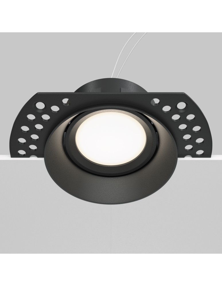 Frameless flush-mounted lamps - trimless - Maytoni Dot Flush-mounted Frameless Spatula 1xGU10 50W Black DL042-01-RD-B - product kolory-swiatla.pl 5