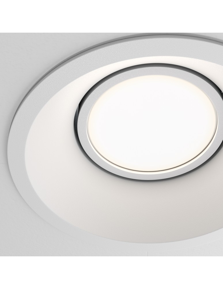 Round flush-mounted lamps - Maytoni Dot Concealed 1xGU10 50W White DL028-2-01W - product kolory-swiatla.pl 2