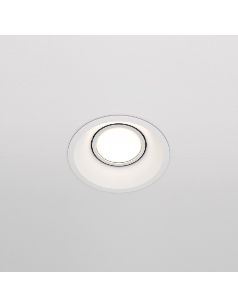 Round flush-mounted lamps - Maytoni Dot Concealed 1xGU10 50W White DL028-2-01W - product kolory-swiatla.pl 3
