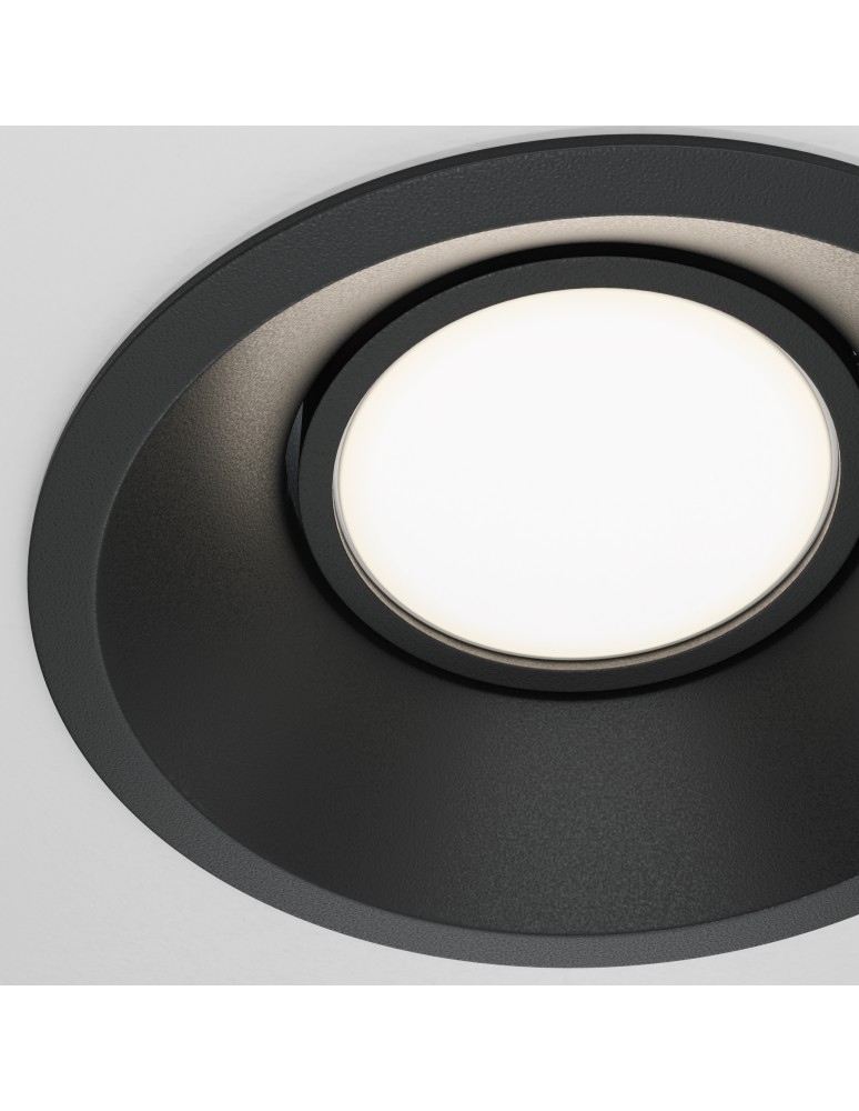 Round flush-mounted lamps - Maytoni Dot Concealed 1xGU10 50W Black DL028-2-01B - product kolory-swiatla.pl 2