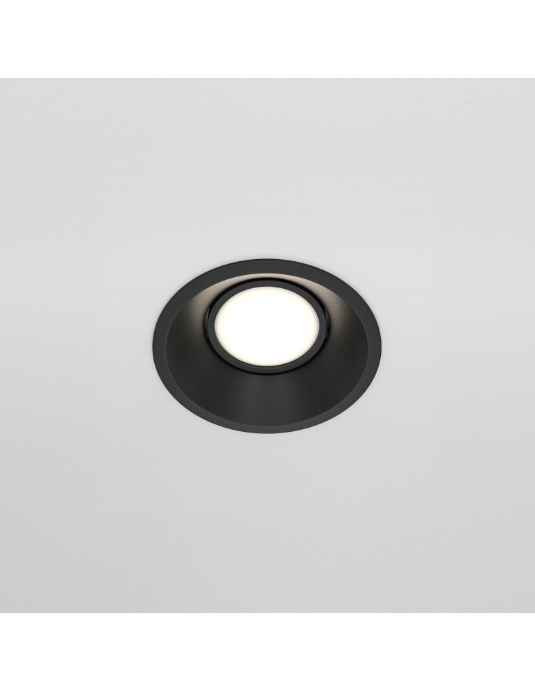 Round flush-mounted lamps - Maytoni Dot Concealed 1xGU10 50W Black DL028-2-01B - product kolory-swiatla.pl 3