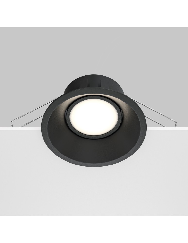 Round flush-mounted lamps - Maytoni Dot Concealed 1xGU10 50W Black DL028-2-01B - product kolory-swiatla.pl 6