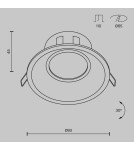 Round flush-mounted lamps - Maytoni Dot Concealed 1xGU10 50W Black DL028-2-01B - product 7