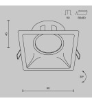 Square flush-mounted lamps - Maytoni Dot Concealed 1xGU10 50W White DL029-2-01W - product 7