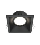 Square flush-mounted lamps - Maytoni Dot Concealed 1xGU10 50W Black DL029-2-01B - product 1