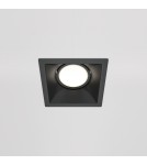 Square flush-mounted lamps - Maytoni Dot Concealed 1xGU10 50W Black DL029-2-01B - product 3