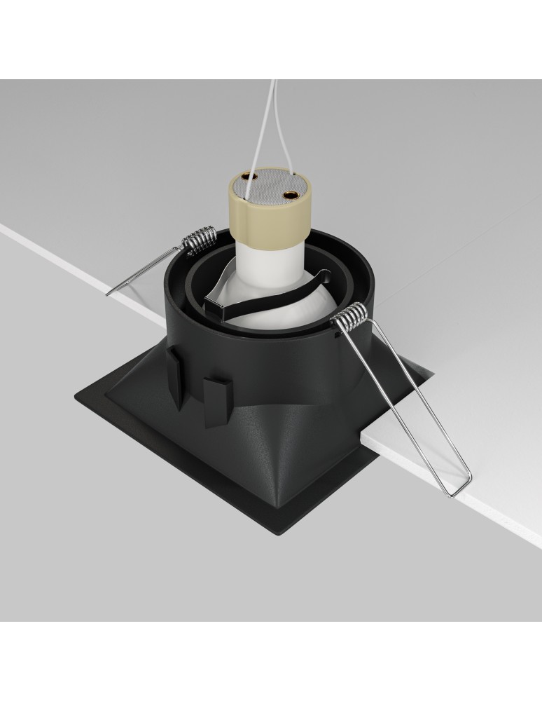 Square flush-mounted lamps - Maytoni Dot Concealed 1xGU10 50W Black DL029-2-01B - product kolory-swiatla.pl 5