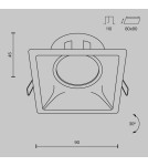Square flush-mounted lamps - Maytoni Dot Concealed 1xGU10 50W Black DL029-2-01B - product 7