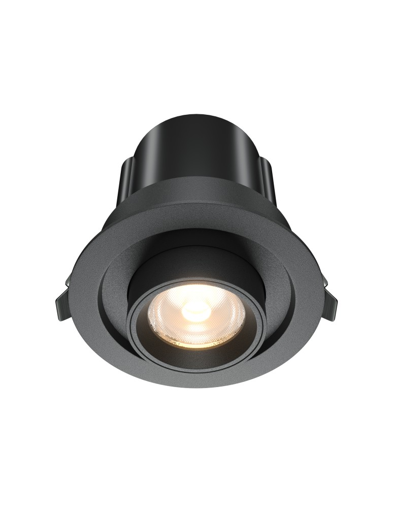 LED flush-mounted lamps - Maytoni Hidden Flush Mount LED 10W 760lm 3000K Black DL095-01-10W3K-B - product kolory-swiatla.pl 1