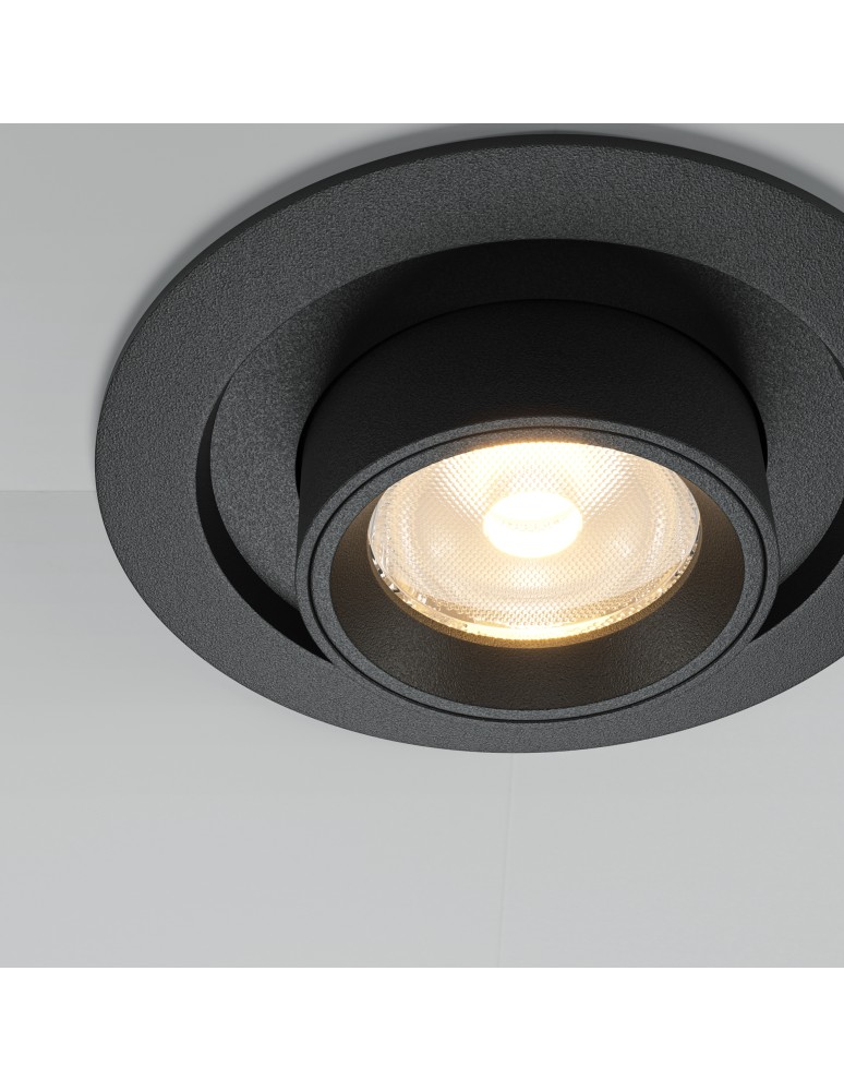 LED flush-mounted lamps - Maytoni Hidden Flush Mount LED 10W 760lm 3000K Black DL095-01-10W3K-B - product kolory-swiatla.pl 3