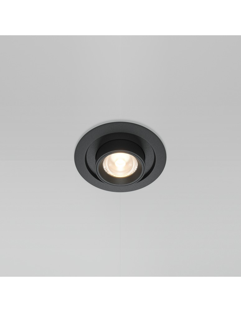 LED flush-mounted lamps - Maytoni Hidden Flush Mount LED 10W 760lm 3000K Black DL095-01-10W3K-B - product kolory-swiatla.pl 4