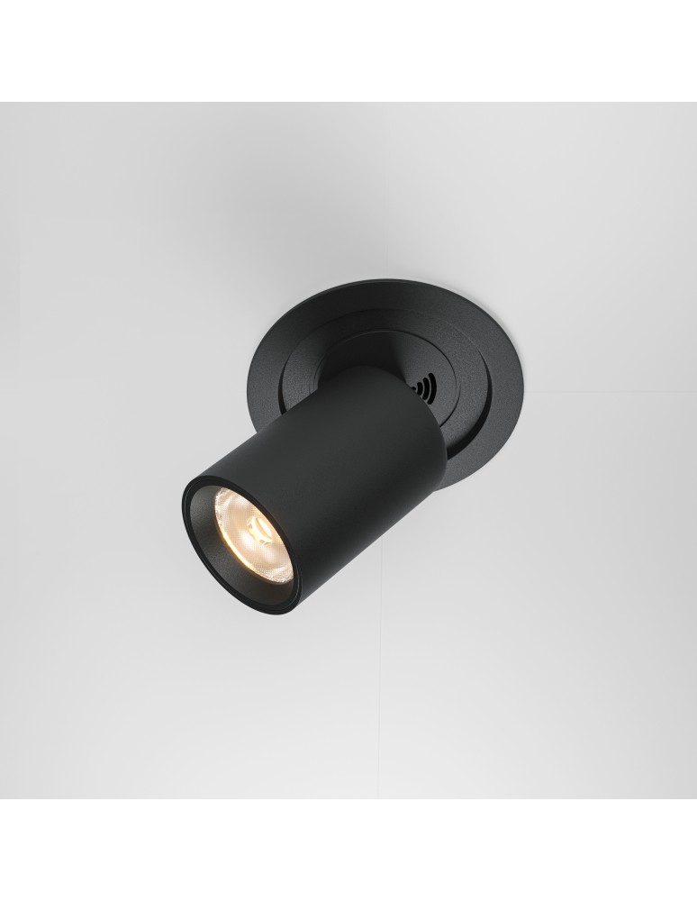 LED flush-mounted lamps - Maytoni Hidden Flush Mount LED 10W 760lm 3000K Black DL095-01-10W3K-B - product kolory-swiatla.pl 5