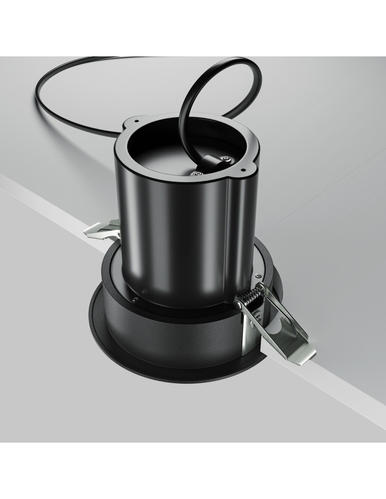 LED flush-mounted lamps - Maytoni Hidden Flush Mount LED 10W 760lm 3000K Black DL095-01-10W3K-B - product kolory-swiatla.pl 6