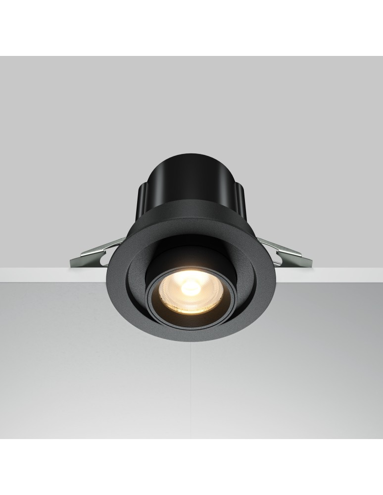 LED flush-mounted lamps - Maytoni Hidden Flush Mount LED 10W 760lm 3000K Black DL095-01-10W3K-B - product kolory-swiatla.pl 8