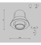 LED flush-mounted lamps - Maytoni Hidden Flush Mount LED 10W 760lm 3000K Black DL095-01-10W3K-B - product 9