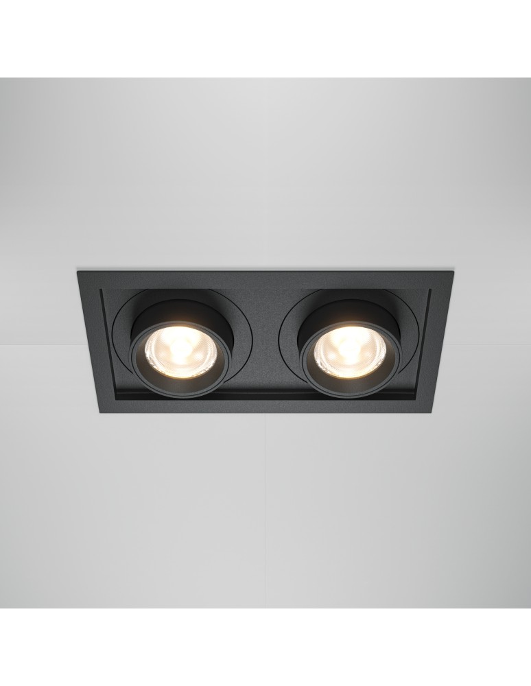 LED flush-mounted lamps - Maytoni Hidden Flush Mount LED 20W 1400lm 3000K Black DL095-02-10W3K-B - product kolory-swiatla.pl 3