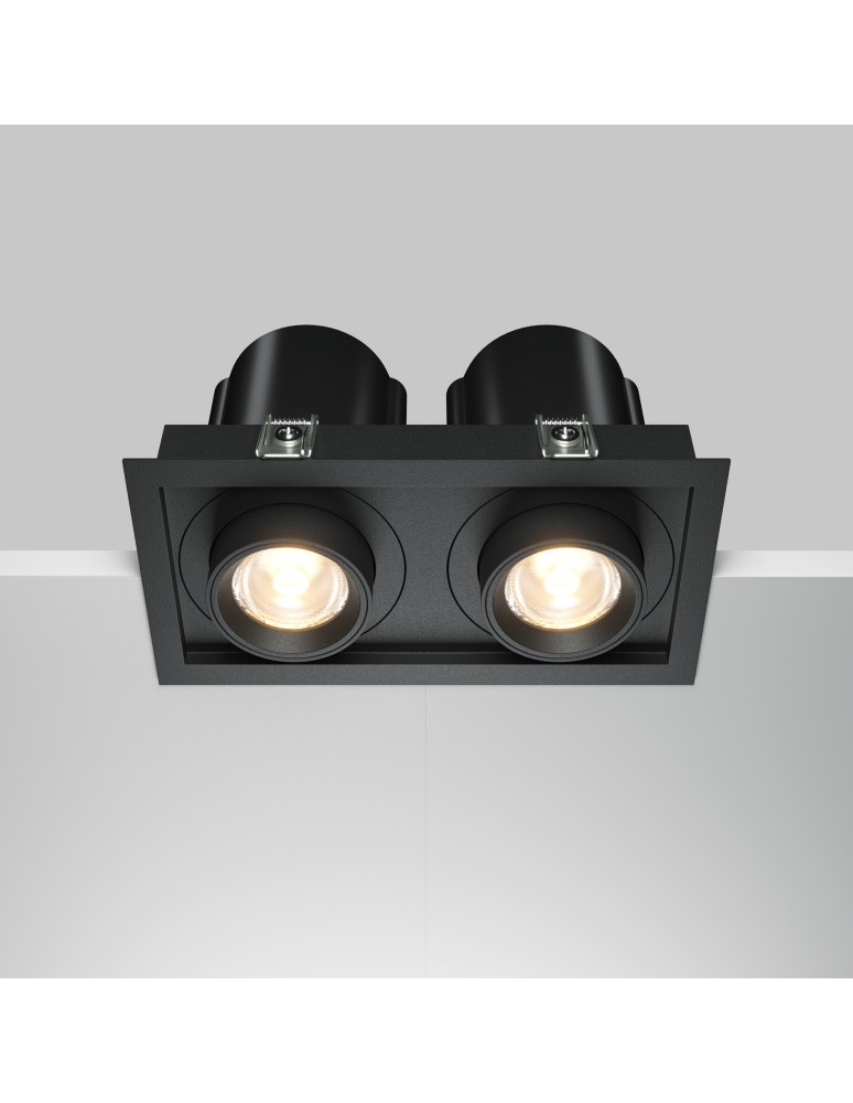 LED flush-mounted lamps - Maytoni Hidden Flush Mount LED 20W 1400lm 3000K Black DL095-02-10W3K-B - product kolory-swiatla.pl 7
