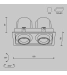 LED flush-mounted lamps - Maytoni Hidden Flush Mount LED 20W 1400lm 3000K Black DL095-02-10W3K-B - product 8