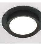Round flush-mounted lamps - Maytoni Hoop Flush Mounted 1xGX53 15W Black DL086-GX53-RD-B - product 2