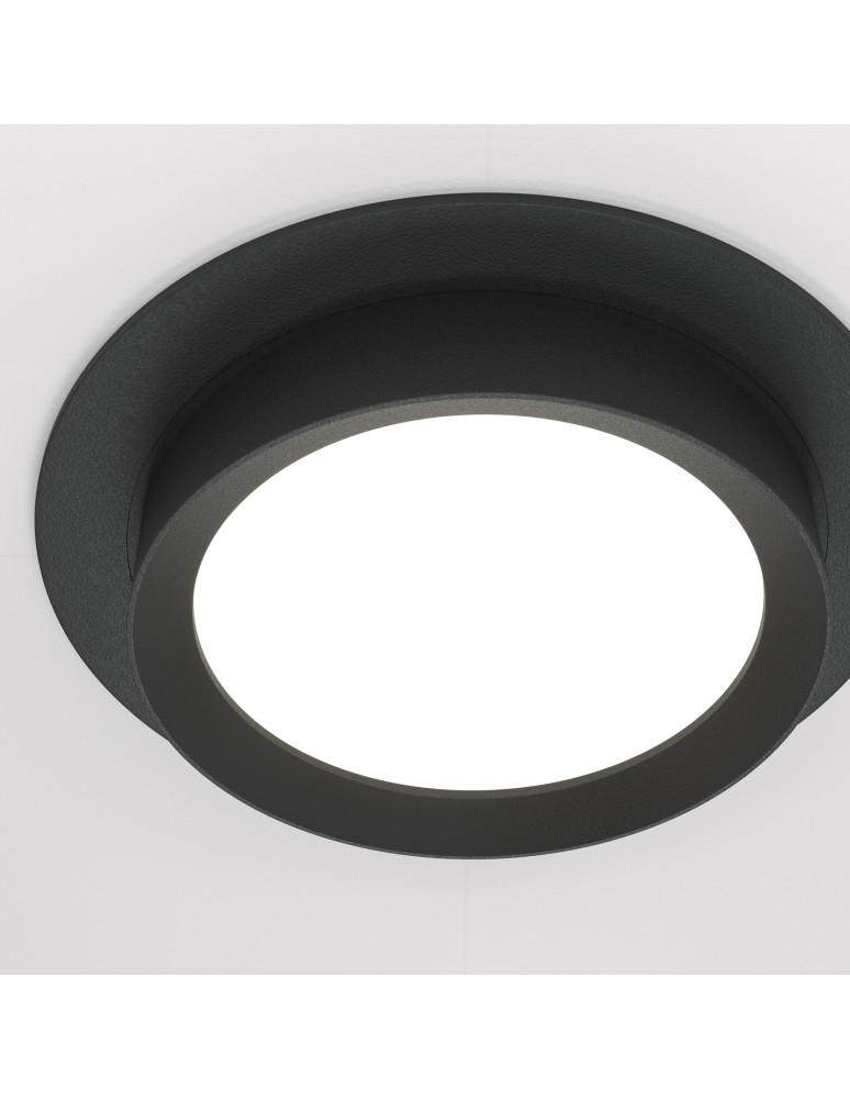 Round flush-mounted lamps - Maytoni Hoop Flush Mounted 1xGX53 15W Black DL086-GX53-RD-B - product kolory-swiatla.pl 2