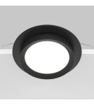 Round flush-mounted lamps - Maytoni Hoop Flush Mounted 1xGX53 15W Black DL086-GX53-RD-B - product 5
